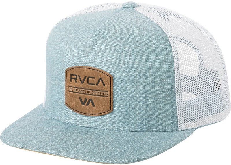 rvca قبعة شاحنة دنيم للرجال من RVCA، زرقاء مغسولة، مقاس واحد - Image 1